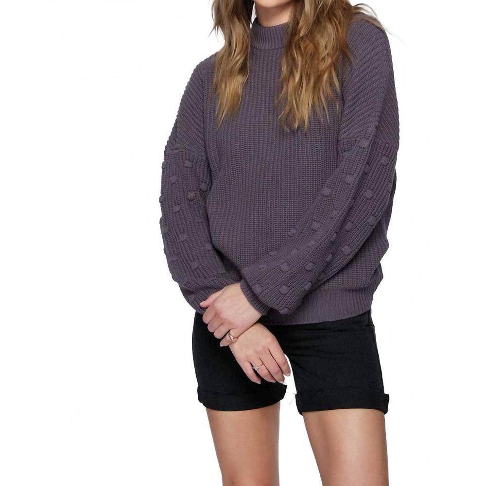 NEW O'NEILL lucky lady mock neck sweater in slate